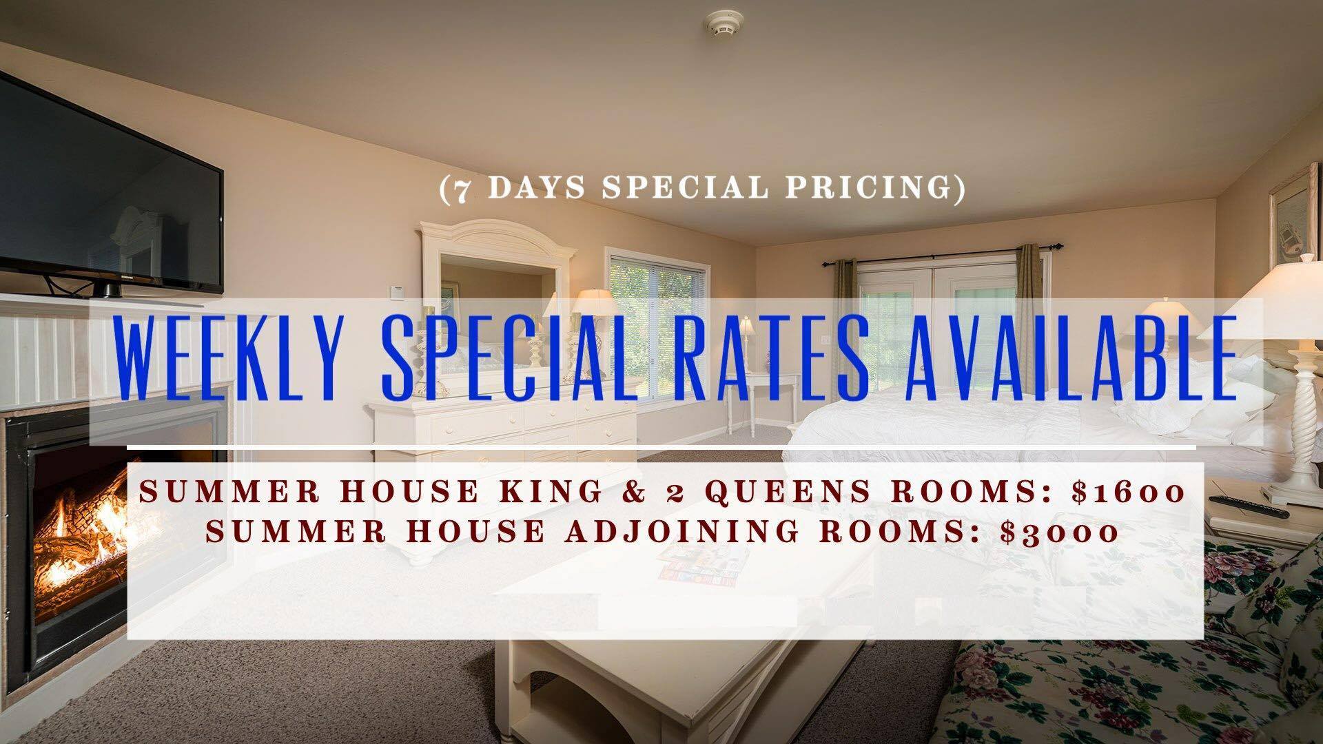 7 Days Special Rates Weekly Room Rates Wolfeboro, NH